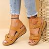 Orthopedic Wedge Sandals for Women Summer Dressy Open Toe Ankle Strap Platform Sandals Casual Strappy Low Wedges Slip on Sandals Zipper Beach Sandals Dress Shoes Comfortable Outdoor (Yellow-2, 7) view 3