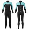 3mm Wetsuits for Women,Women Back Zip Neoprene Wet Suits Full Body Scuba Diving Suit for Diving Snorkeling Surfing Swimming Water Sports(L,Black with Blue) view 1