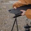 Camping Rack Top Plate, Foldable Portable High Strength Aluminum Alloy Camping Hanging Rack Lightweight Tripod for Light Tools Cookware Hanging view 4