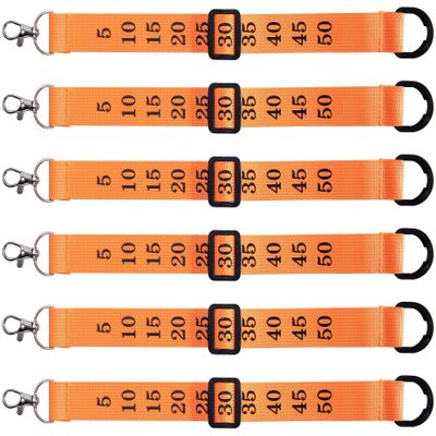 RunNico 6 Pack Football Referee Chain Clips-Football Yard Officials Markers-Professional Football Nylon Chain Clip for Men Nylon Head Linesman Umpire Equipment