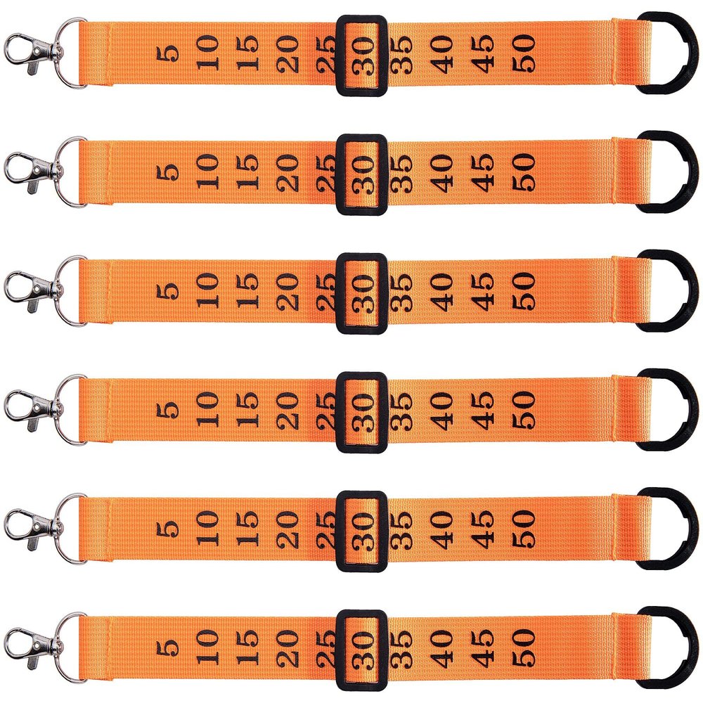 RunNico 6 Pack Football Referee Chain Clips-Football Yard Officials Markers-Professional Football Nylon Chain Clip for Men Nylon Head Linesman Umpire Equipment