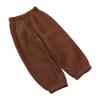 Kids Tales 3 Pack Boys Girls Cotton Linen Pants Child Basic Plain Solid Trousers Big Kids Elastic Waist Long Pants Bloomers view 4