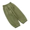 Kids Tales 3 Pack Boys Girls Cotton Linen Pants Child Basic Plain Solid Trousers Big Kids Elastic Waist Long Pants Bloomers view 3