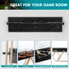 XCSOURCE Bamboo Pool Cue Holder Wall Mount, 4 Cue Rack with Ball Rack & Drink Holder, Black, 15.7 x 4.3 x 4.3 Inches view 2