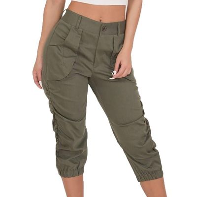 ERTUPE Women's Cargo Capris Hiking Pants Lightweight Quick Dry Outdoor Athletic Travel Casual Loose Comfy Cute Pockets