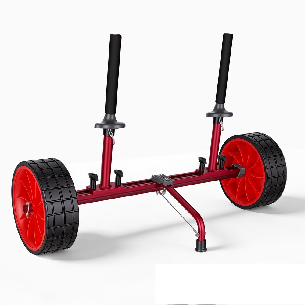 REEYAK Kayak Cart Dolly, Width-Adjustable for Carrying Kayaks Canoes on Sand All-Terrain