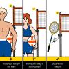 A11N Outdoor Volleyball and Badminton Combo Set - Includes Adjustable Height Anti-Sag Net, Volleyball, Air Pump, 4 Badminton Rackets, 2 Shuttlecocks, Boundary Line Marker, and Carrying Bag, Orange view 2