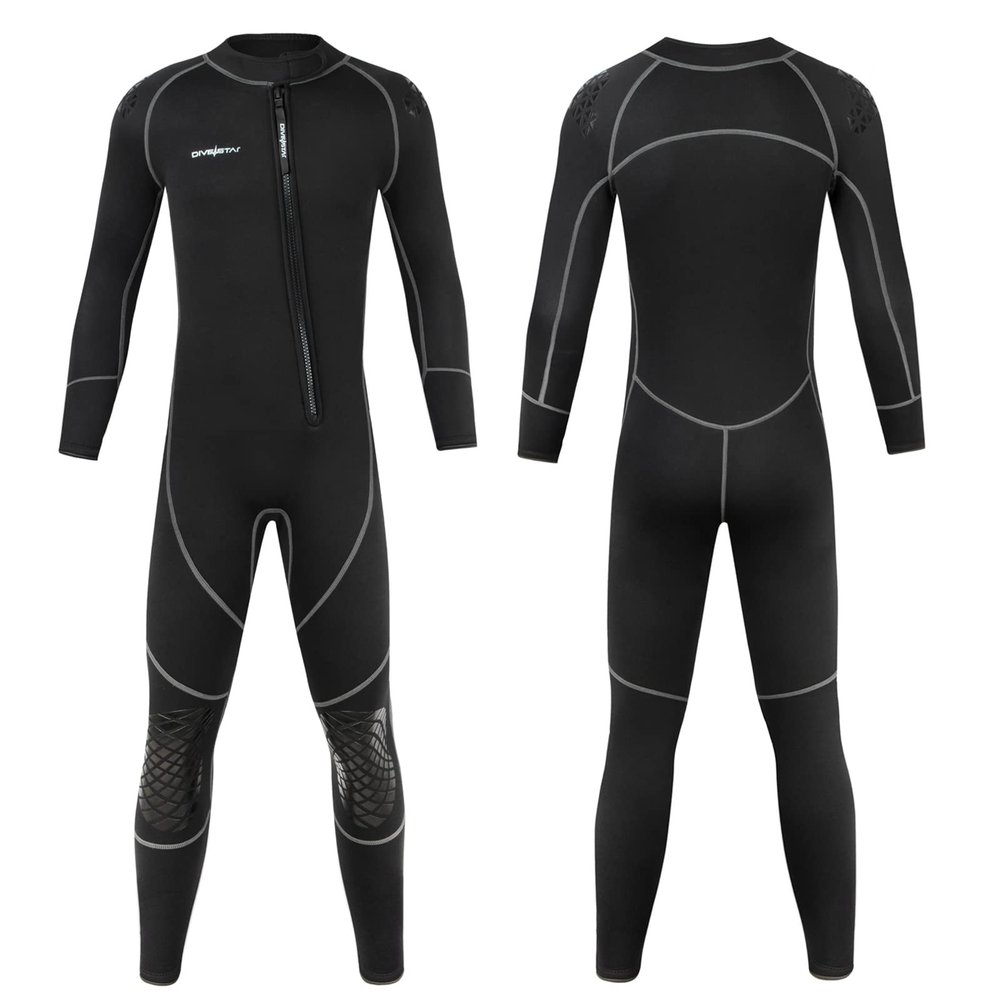 3mm Wetsuits for Men,Men Front Zip Neoprene Wet Suits Full Body Scuba Diving Suit for Diving Snorkeling Surfing Swimming Water Sports(XL,Black)