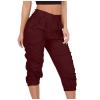 ERTUPE Women's Cargo Capris Hiking Pants Lightweight Quick Dry Outdoor Athletic Travel Casual Loose Comfy Cute Pockets view 1