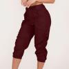 ERTUPE Women's Cargo Capris Hiking Pants Lightweight Quick Dry Outdoor Athletic Travel Casual Loose Comfy Cute Pockets view 2