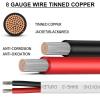 8 Gauge Marine Wire Duplex Marine Grade Wire,8 AWG 50ft Tinned Copper Oxygen-Free Insulated Red& Black Electrical Cable for Boat/Automotive/RV/Camper/Trailer view 2