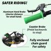 Glerc NuNu Kids Bike, 12 Inch Boys Bike for 2-4 Years Old Children, BMX Style Toddler Bicycle with Training Wheels & Coaster Brake, Black and Green view 3