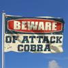College Dorm Flags Beware Of Attack Cobra Flag Cool Garden Flag Man Cave Decorations (Size : 120X180CM) view 2