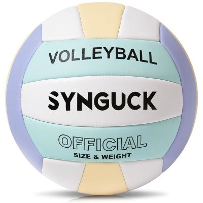 SYNGUCK Size 5 Volleyball,Official Soft Indoor Outdoor Volleyballs Sports Training Game Play Ball for Youth, Teenager, Adult