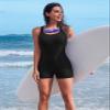 beautyin One Piece Swimsuit Women Sexy Water Aerobic Bathing Suit view 3