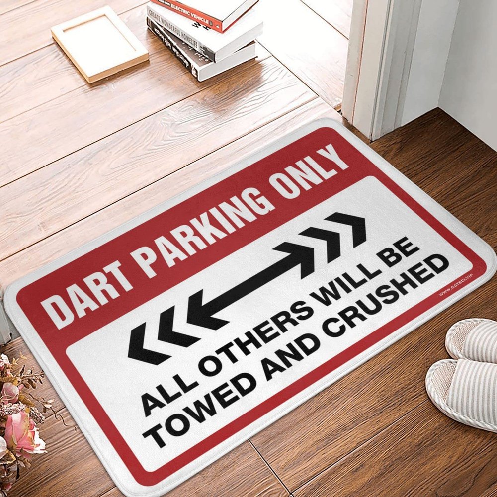 CakJuice Farmhouse Front Door Mat Dart Parking Only Rug Pads & Mat Fall Floor Mat Outdoor (Size : 40X60CM)