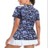 Tanst Sky Golf Clothes for Women, Plus Size Collared Polo Shirts Cute Athletic Gym Tops Short Sleeve Workout Tennis Clothes Summer Quarter Zip Pullover SPF 50+ Moisture Wicking Outfits Black 3XL view 2