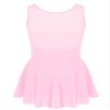 Hansber Girls Sleeveless Rhinestone Mesh Back Leotard Tutu Skirts Figure Ice Skating Dress Ballet Dancewear Pink 8 Years view 2