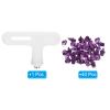 PATIKIL 1/4 Inch Carbon Steel Track Spikes, 40 Pack Sports Shoes Spikes Replacement Accessories with Spike Wrench for Long Jumping Running, Purple view 3