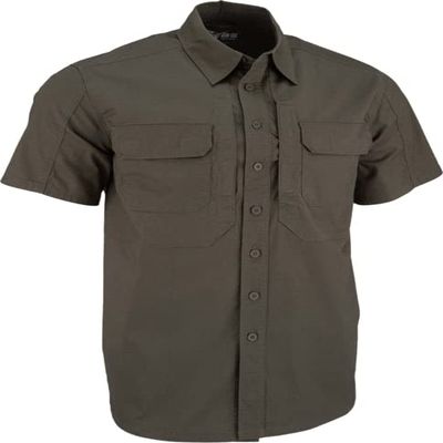 TRYBE Tactical Ultra Utility Short Sleeve Tactical Shirt - Mens, Olive Drab Green, L, UUSSTSODG-L