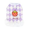 Zunea Dog Girls Dresses for Small Dogs Rhombus Pattern Summer Puppy Sundress Cute Strawberry Dog Princess Dress Soft Vest Shirt Ruffles Dress Chihuahua Yorkie Skirt Apparel Purple S view 4