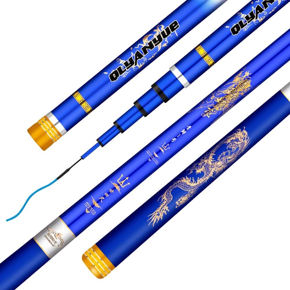 ZFF Fishing Rod Carbon Super Hard Ultralight Hand Pole 19 Tone Big Fish Rods 3.6m 3.9m 4.5m 4.8m 5.4m 5.7m 6.3m 6.6m 7.2m 7.5m 8.1m 8.5m 9m 9.5m 10m Rivers Lakes Reservoirs Streams (Size : 8.5m)