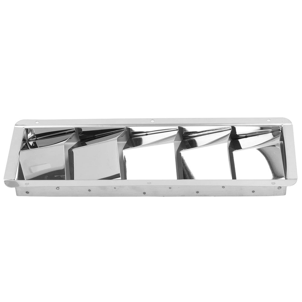 Yuecoom Boat Louvered Vent 5 Slots,Marine Grade 316 Stainless Steel Yacht Ventilator Cover 12.9"x4.3" - Rectangle Marine Hardware for Boats, Yachts, Sailboats (Waterproof Deck Vent)