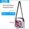 bisibuy Puzzle Texture Clear Crossbody Bag Clear Messenger Bag Shoulder Bags Clear Purse Stadium Approved for Concerts Sports Events Work Travel view 3