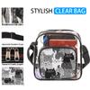 bisibuy Lovely Black And White Cats Clear Crossbody Bag Clear Messenger Bag Shoulder Bags Clear Purse Stadium Approved for Concerts Sports Events Work Travel view 2