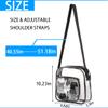 bisibuy Lovely Black And White Cats Clear Crossbody Bag Clear Messenger Bag Shoulder Bags Clear Purse Stadium Approved for Concerts Sports Events Work Travel view 3