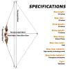 60 Inch Black Hunter Longbow 20-60 Lbs Archery Bow with Stringer Tool Right Hand Hunting Bows for Adults Outdoor Shooting Target Practice (55LBS) view 2