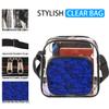 bisibuy Blue Circle Clear Crossbody Bag Clear Messenger Bag Shoulder Bags Clear Purse Stadium Approved for Concerts Sports Events Work Travel view 2