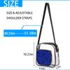 bisibuy Blue Circle Clear Crossbody Bag Clear Messenger Bag Shoulder Bags Clear Purse Stadium Approved for Concerts Sports Events Work Travel view 3