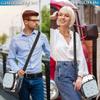 bisibuy Light Blue Floral Flower Clear Crossbody Bag Clear Messenger Bag Shoulder Bags Clear Purse Stadium Approved for Concerts Sports Events Work Travel view 2