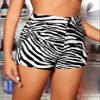 ABZEKH Shorts for Women Shorts Women's Shorts High Waist Zebra Striped Shorts Shorts (Size : Medium)