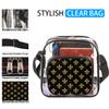 bisibuy Golden Fleur-de-lis Clear Crossbody Bag Clear Messenger Bag Shoulder Bags Clear Purse Stadium Approved for Concerts Sports Events Work Travel view 2