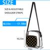 bisibuy Golden Fleur-de-lis Clear Crossbody Bag Clear Messenger Bag Shoulder Bags Clear Purse Stadium Approved for Concerts Sports Events Work Travel view 3