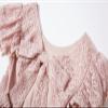 Niyage Tie-Back Toddler Dress Girls Lace Bow Backless Pom Pom Flutter Sleeves Party Princess Dresses Dusty Pink 110 view 4