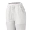 YOLAI Women's Linen Solid Pants Drawstring Loose Casual Wide Leg Pants High Waist Lightweight Trousers with Pockets (White, M) view 4