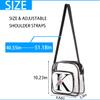 bisibuy Flower Alphabet Letters K Clear Crossbody Bag Clear Messenger Bag Shoulder Bags Clear Purse Stadium Approved for Concerts Sports Events Work Travel view 4