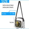 bisibuy Bird Parrot Water Reflection Clear Crossbody Bag Clear Messenger Bag Shoulder Bags Clear Purse Stadium Approved for Concerts Sports Events Work Travel view 3