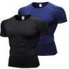Men's Compression Shirts Short Sleeve Workout T Shirt Cool Dry Athletic Undershirts Gym Yoga Base Layers Running Tops