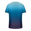 Muscularfit Shirts for Men Fashion Short Sleeve V Neck Sport Fitness Muscle Tee Summer Casual Stylish Gradient Color T Shirt view 3
