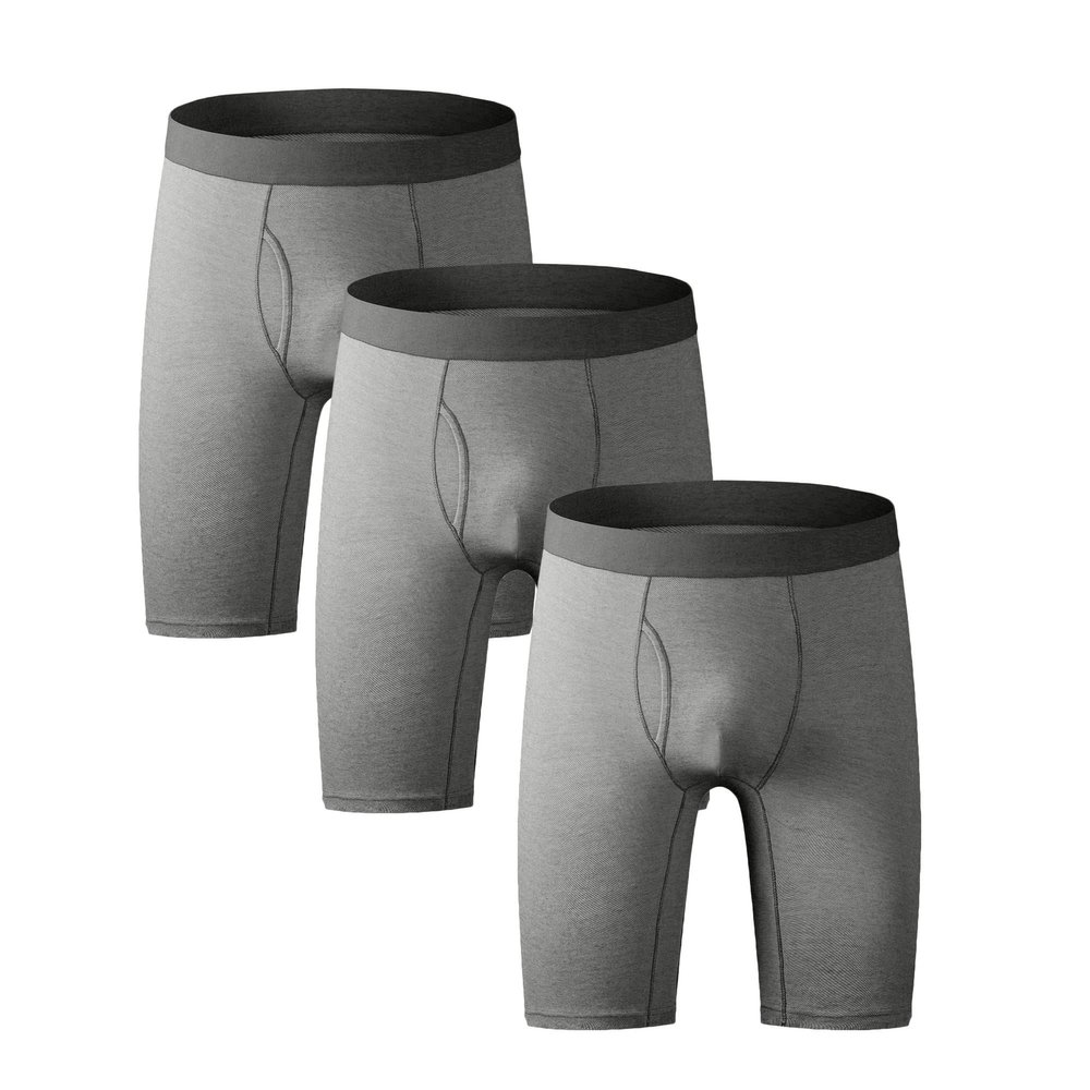 DGKaxiyaHM Sports Running Underwear For Men, Comfortable, Breathable, Wear-Resistant, And Extended (Gray10-3PC,Large)