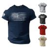 ZHUER 2025 Summer T-Shirts for Men American Flag Patriotic Shirts Short Sleeve Graphic Tee Crewneck 4th of July Tshirts Tees view 2
