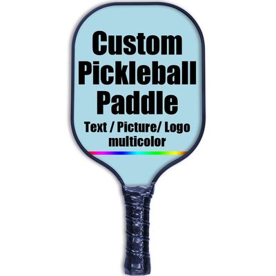 Customized Graphite Pickleball Paddle Lightweight Personalized Pickleball Racquet Add Your Photo,Text,Logo Pickle Ball Equipment, Lightweight Pickleball Racket, LightBlue