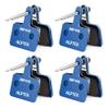 AGPTEK Bike Brake Pads, High-Performance Brake Pads, Disc Brake Pads & Spring (Semi-Metallic) for Mountain Bike Disc Brakes, 4 Pairs Bike Pads, Compatible with TRP Tektro Shimano Deore Br, Blue view 1