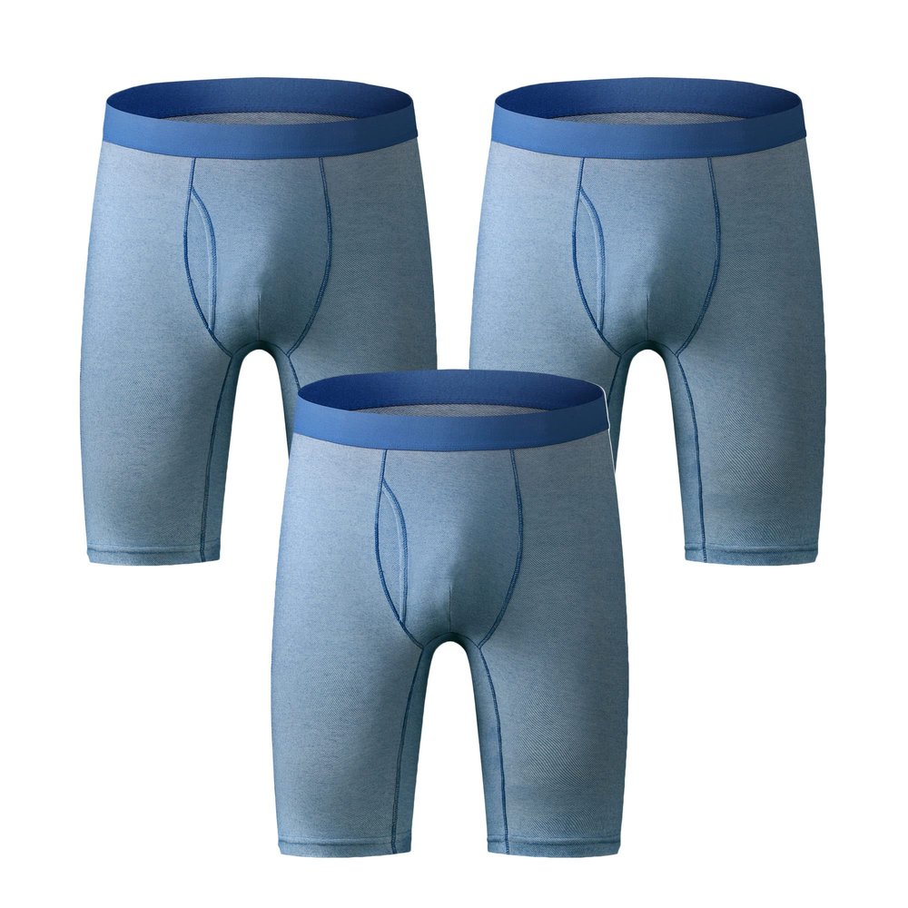 DGKaxiyaHM Sports Running Underwear For Men, Comfortable, Breathable, Wear-Resistant, And Extended (Blue-3PC,XX-Large)