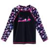Girl's Two-Piece Long Sleeve Swimsuits UPF50+ Rash Guard Set Kids Bathing Suit S379_BlackCocoTree_8A view 3