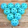 Mototo 12PCS Soft Baseballs for Practice, 9 Inch Plastic Baseball Training Balls 26-Hole Hollow Soft Balls with 15"x9" Drawstring Mesh Bag Batting Practice Equipment for Youth Indoor Outdoor Hitting view 4